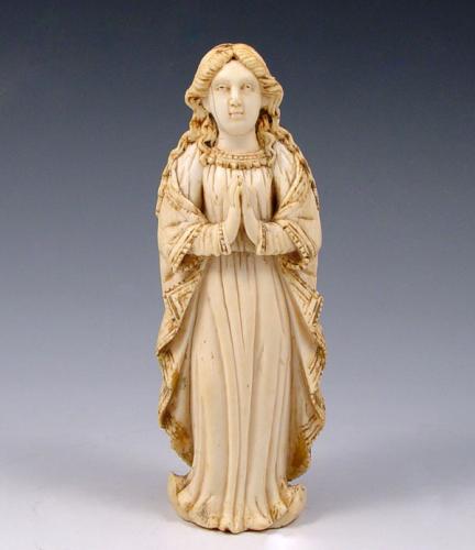 fina virgen maria orando de marfil sagrado co - Imagen 1