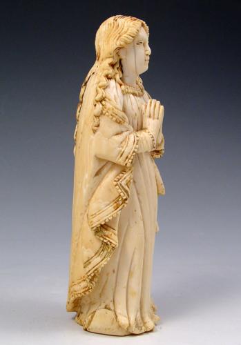 fina virgen maria orando de marfil sagrado co - Imagen 3
