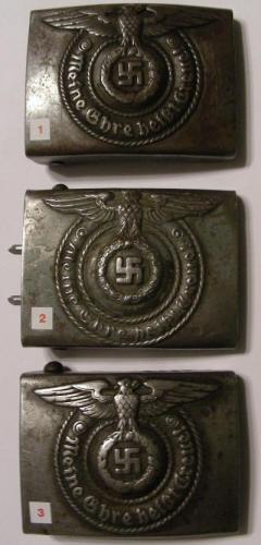 3 Original German Waffen SS Buckles (Rodo) 1 - Imagen 1